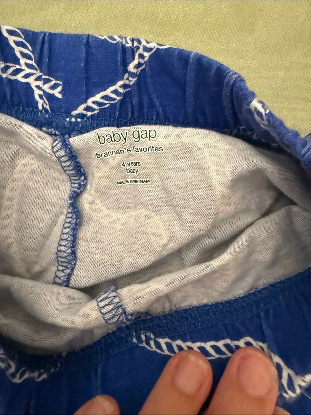 GAP Blue Baby Dress with White Rope Print
